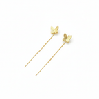 18k Gold Butterfly 1 Tictac Earrings