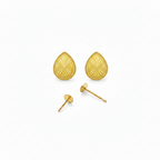 18K Gold Big Teardrop Screw Earrings