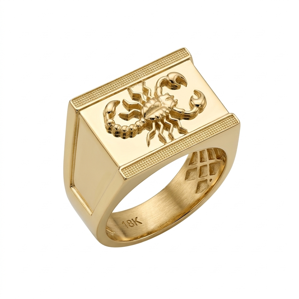 18k Gold Scorpion Inspired Ring