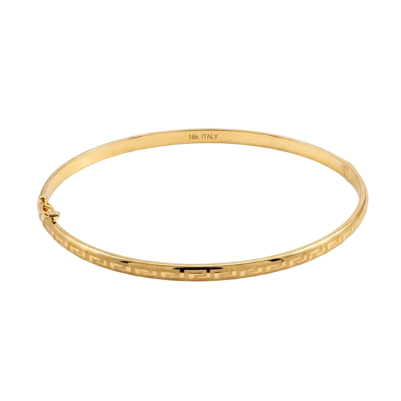18k Gold Maze Inspired Bangle - 18k Gold Bangle - Embellish Gold Jewelry & Diamond