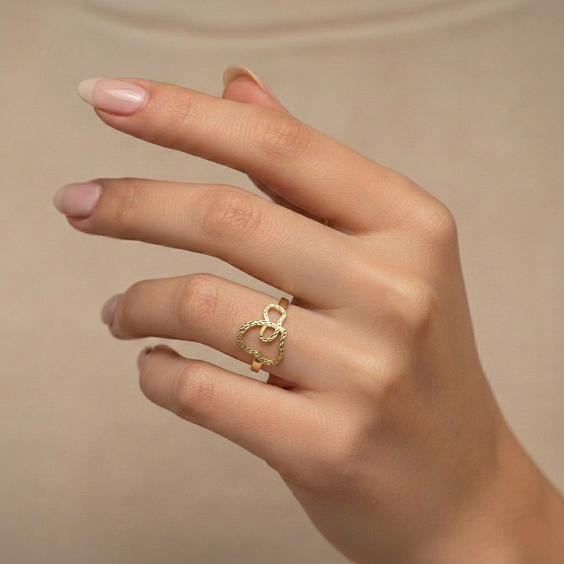 18k Gold Dia Cut Loveheart Ring - 18k Gold Ring - Embellish Gold Jewelry & Diamond