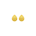 18K Gold Big Teardrop Screw Earrings