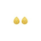 18K Gold Big Teardrop Screw Earrings