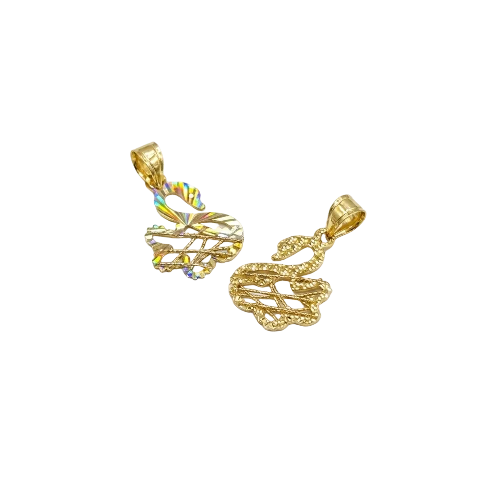 18k Gold Swan Pendant - 18k Gold Pendant - Embellish Gold Jewelry & Diamond