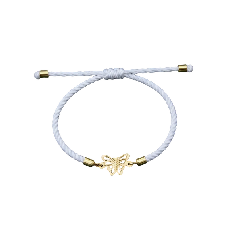 سوار من الذهب الحقيقي عيار 18 قيراط على شكل فراشة محظوظ - 18k Gold Bracelet - Embellish Gold