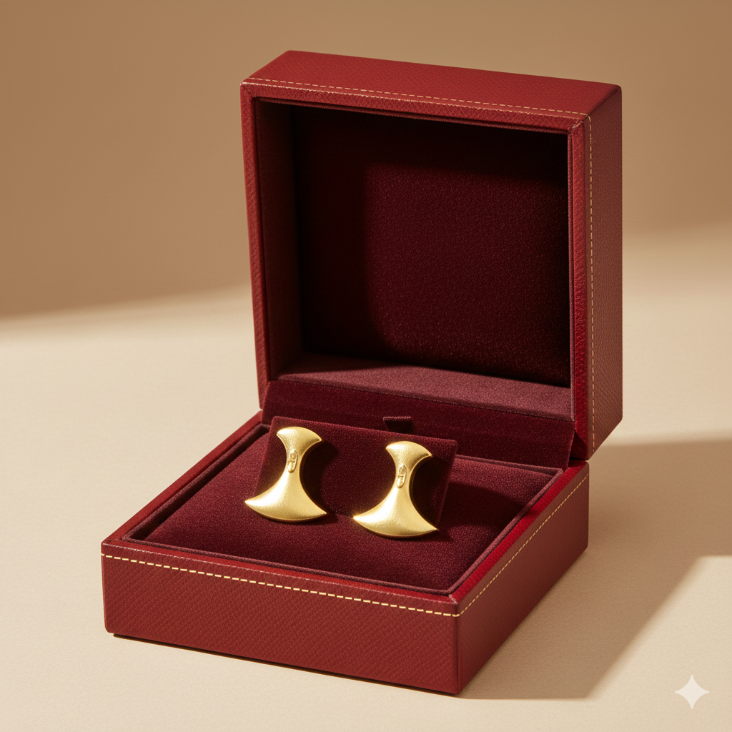 18K Real Gold Tif Earrings