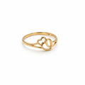 18k Gold Sexy Double Heart Ring