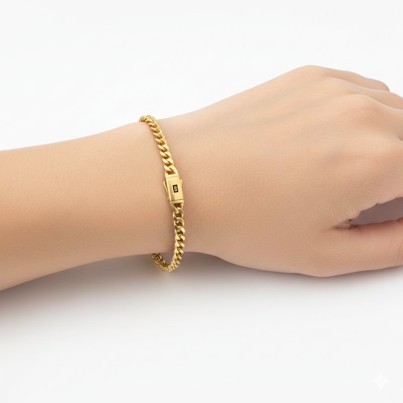 18k Gold Monaco Bracelet - 18k Gold Bracelet - Embellish Gold Jewelry & Diamond
