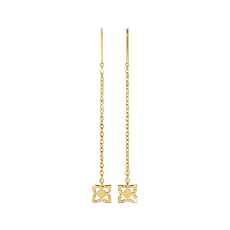 18k Gold Four Petal Tictac Earrings - Earrings - Embellish Gold Jewelry & Diamond