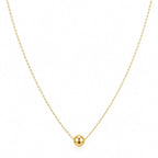 18k Saudi Gold 1 Ball Necklace
