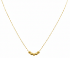 18k Gold 5 Ball Necklace
