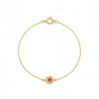 18K Real Gold Red Dragon Eye Bracelet