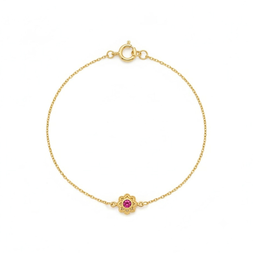 سوار عين التنين الأحمر من الذهب الحقيقي عيار 18 قيراط - إطلاق جديد - Embellish Gold