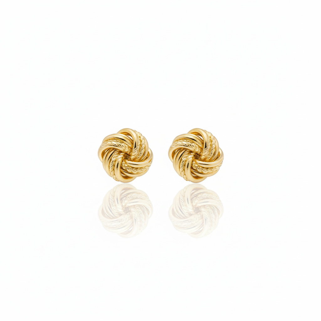 18k Gold Cinnamon Earrings - 18k Gold Earrings - Embellish Gold Jewelry & Diamond