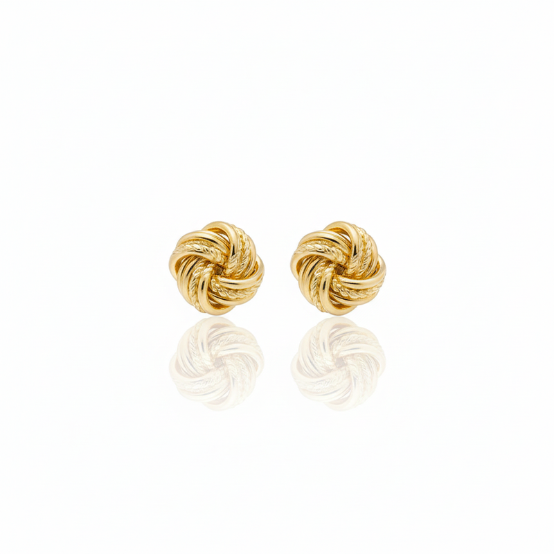 18k Gold Cinnamon Earrings - 18k Gold Earrings - Embellish Gold Jewelry & Diamond
