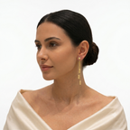 18k Gold Triple Ball Hanging Earrings - مجموعة إعلانية - Embellish Gold Jewelry & Diamond