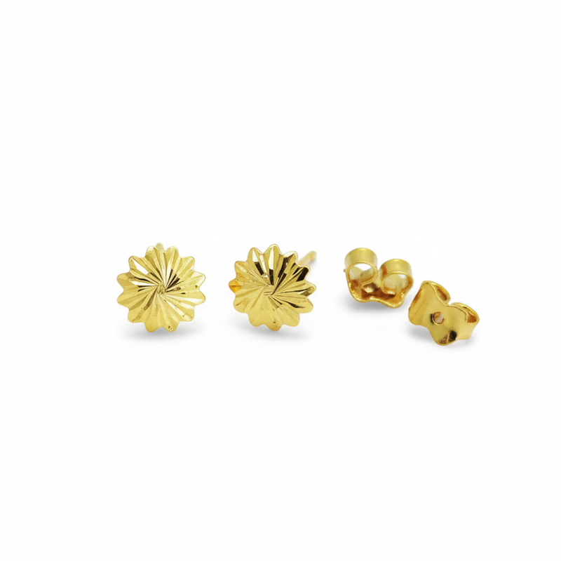 18K Gold Cutting Flower Earrings - Shop - Embellish Gold
