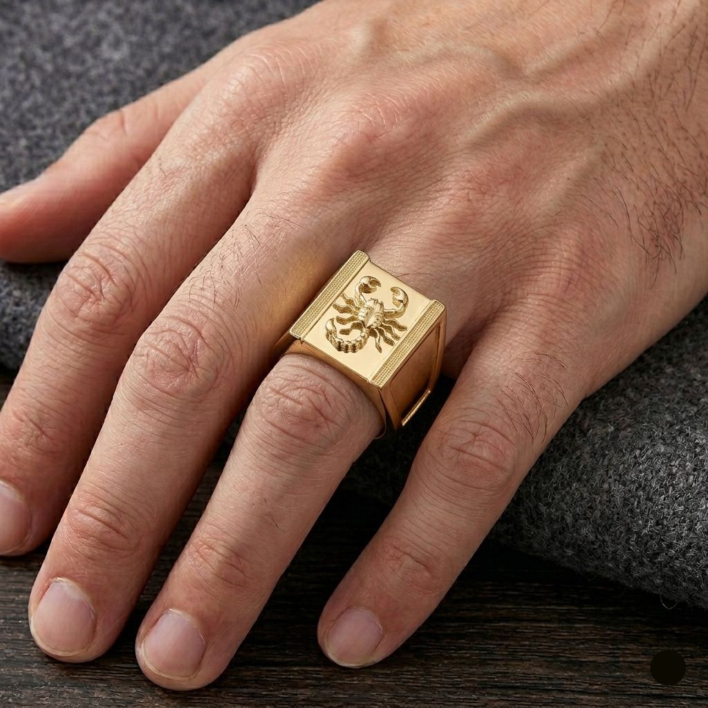 18k Gold Scorpion Inspired Ring - ad collection - Embellish Gold Jewelry & Diamond