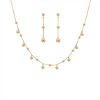 18k Gold Balls Jewelry Set