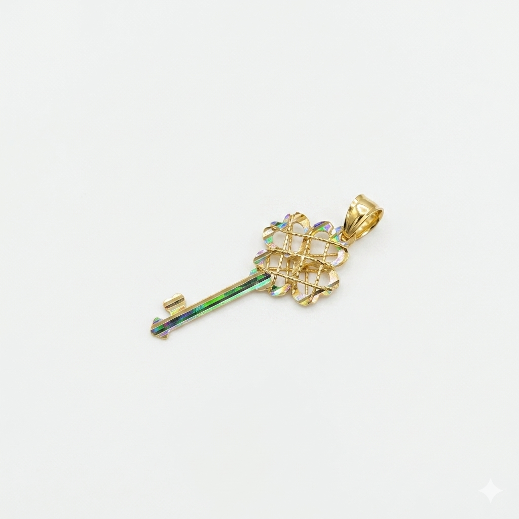 18k Gold 4 Heart Lines Pendant - 18k Gold Pendant - Embellish Gold Jewelry & Diamond