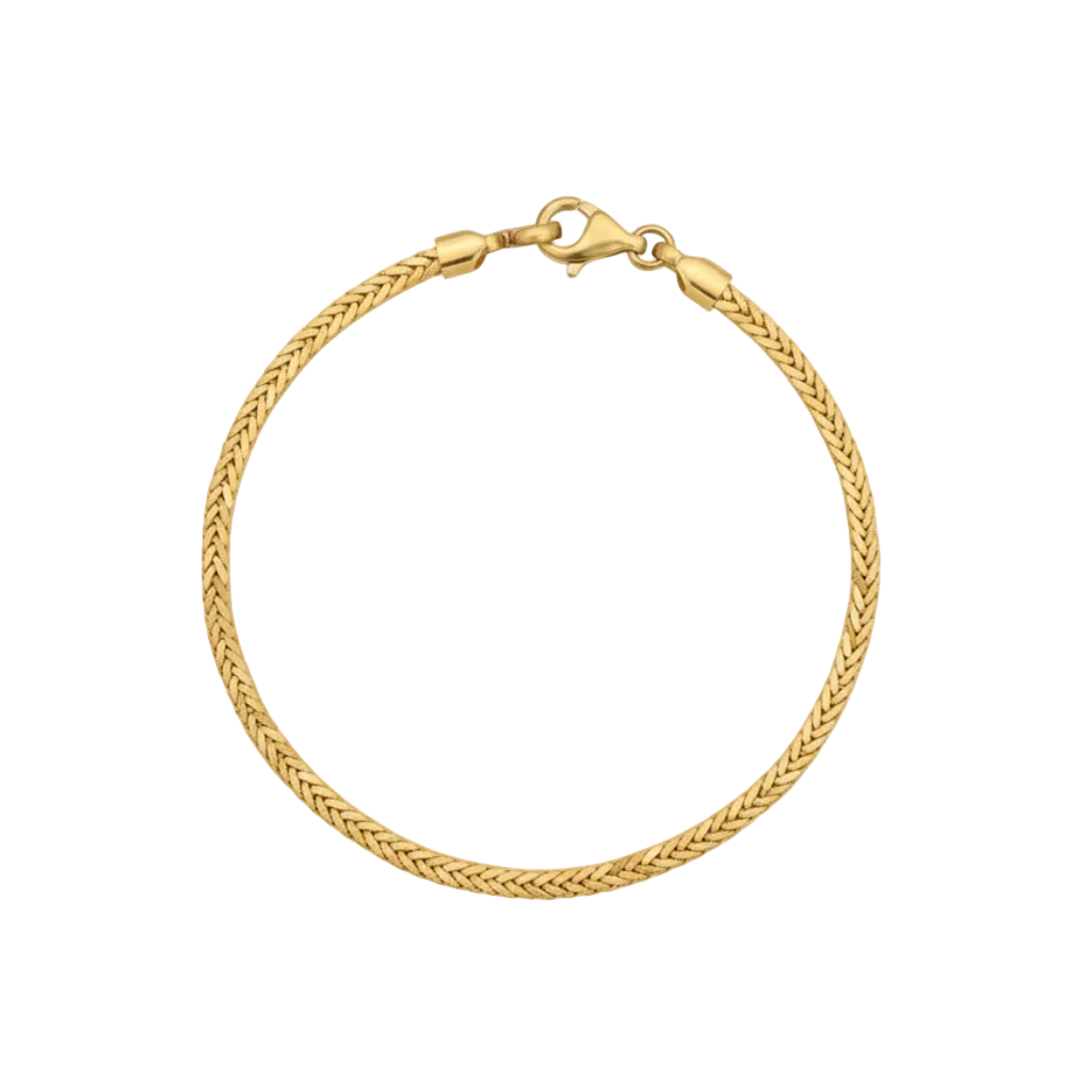 18k Gold Knot Wheat Bracelet - ad collection - Embellish Gold Jewelry & Diamond
