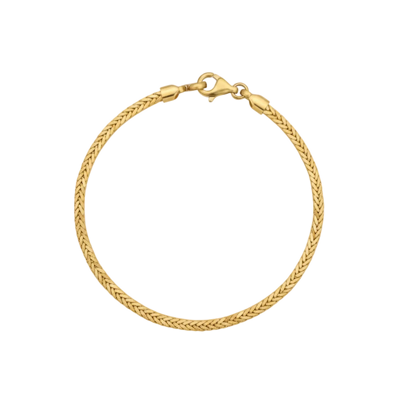 18k Gold Knot Wheat Bracelet - Gold Bracelets - Embellish Gold Jewelry & Diamond