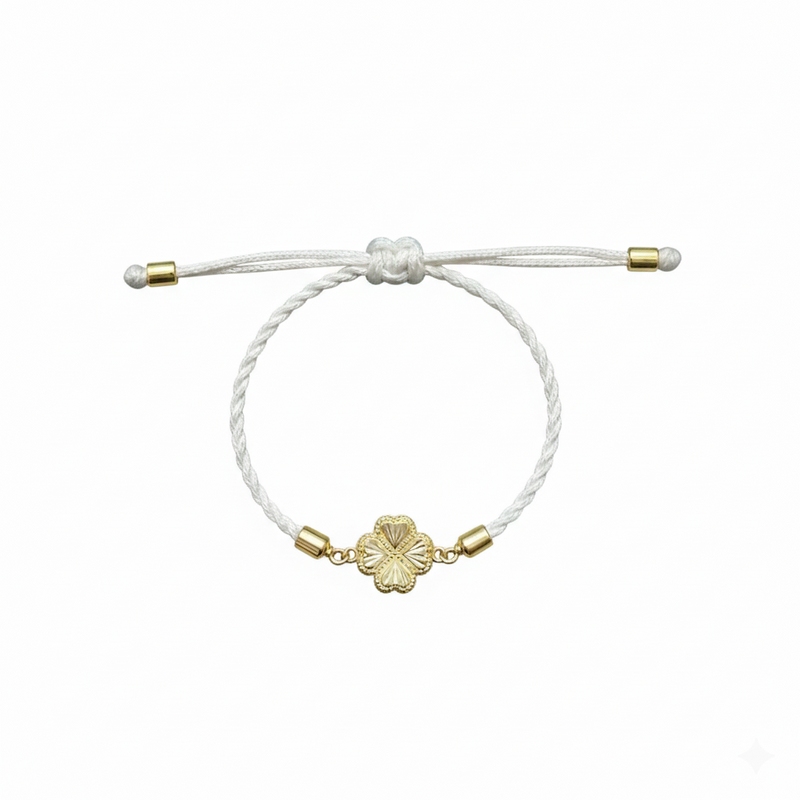سوار رائع من الذهب الحقيقي عيار 18 قيراط على شكل زهرة على شكل قلب - 18k Gold Bracelet - Embellish Gold