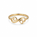 18k Gold Heart Infinity Ring