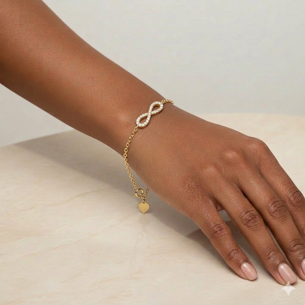 925 Silver Infinity Bracelet - 925 Silver Bracelet - Embellish Gold Jewelry & Diamond