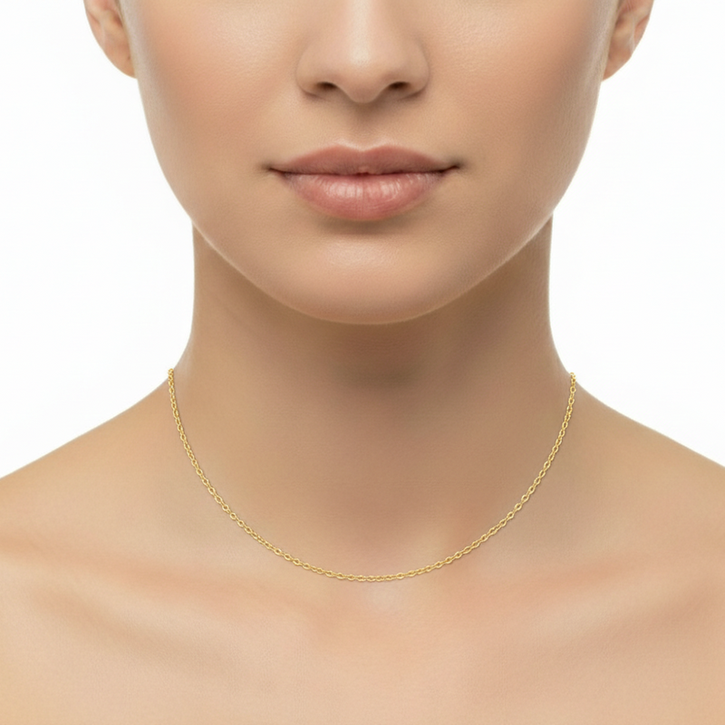 18k Gold Link Chain - 18k Gold Chain - Embellish Gold Jewelry & Diamond