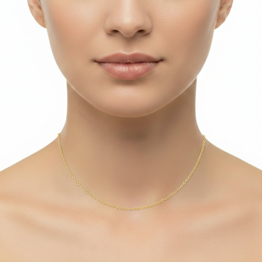 18k Gold O Chain