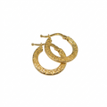 18k Gold Flat Maze Loop Earrings