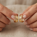 18k Gold Dazzling Loop Earrings
