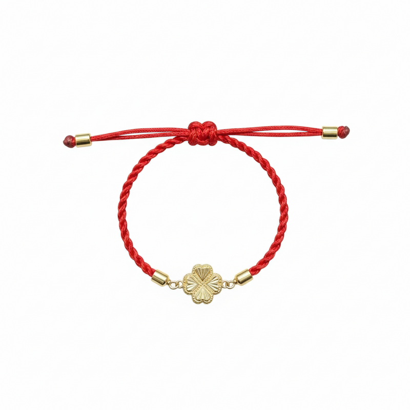 سوار رائع من الذهب الحقيقي عيار 18 قيراط على شكل زهرة على شكل قلب - 18k Gold Bracelet - Embellish Gold