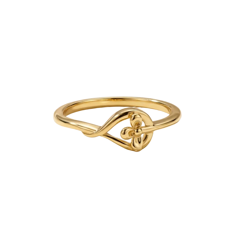 18k Gold Ribbon Inspired Ring - 18k Gold Ring - Embellish Gold Jewelry & Diamond
