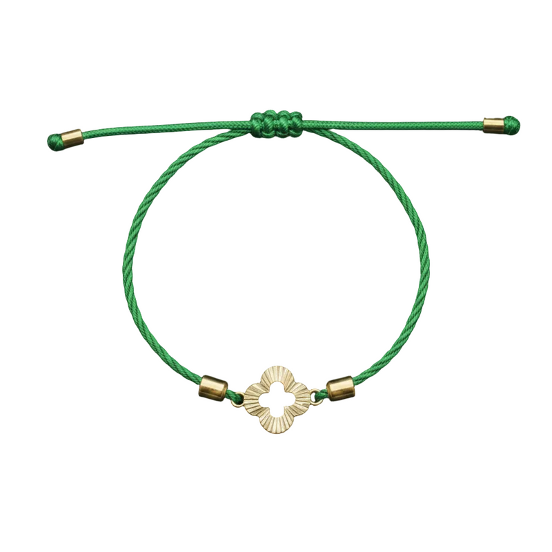 سوار من الذهب الحقيقي عيار 18 قيراط مع حلية محظوظة - 18k Gold Bracelet - Embellish Gold