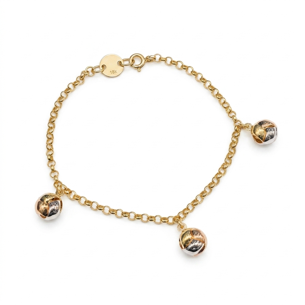 18k Gold 3 Cinnamon Bracelet - ad collection - Embellish Gold Jewelry & Diamond