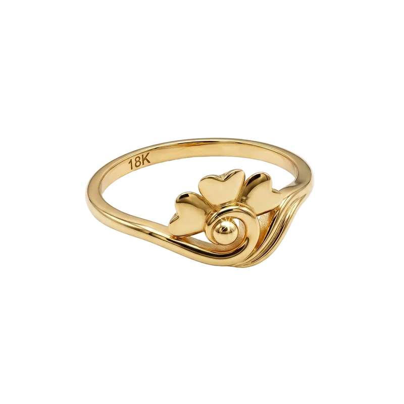 18k Gold 3 Heart Dot Ring - 18k Gold Ring - Embellish Gold Jewelry & Diamond