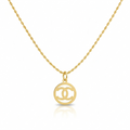 18k Gold Big CC Necklace