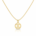 18k Gold Big CC Necklace