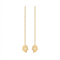 18k Gold Ghost Inspires Tictac Earrings