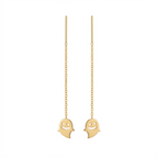 18k Gold Ghost Inspires Tictac Earrings