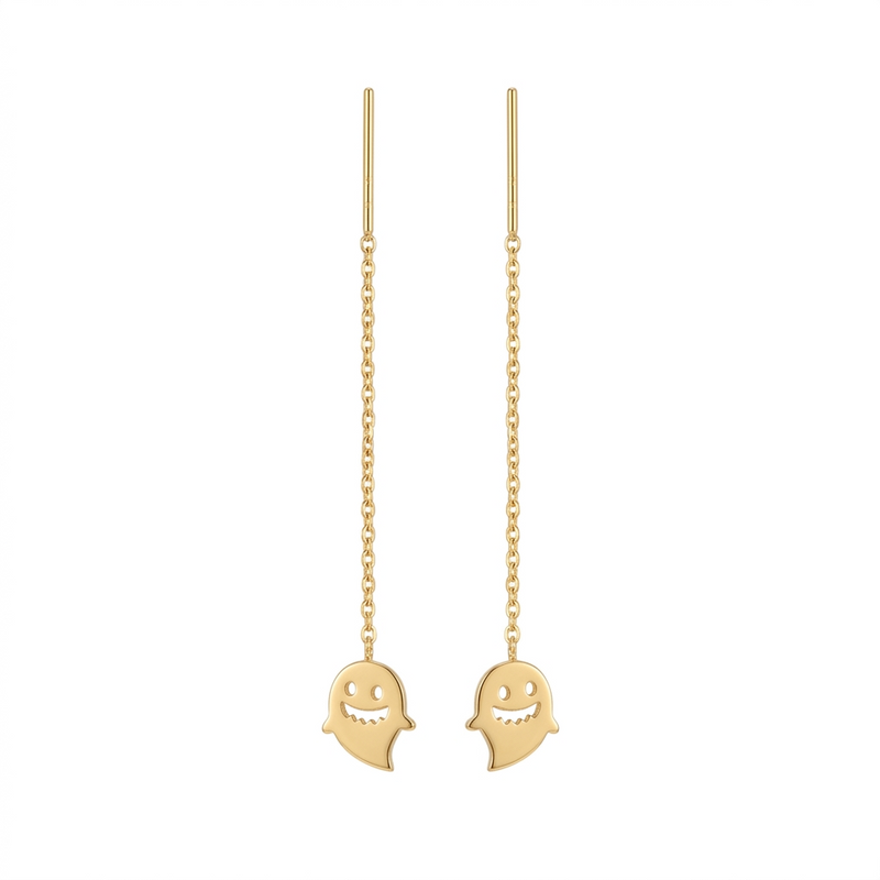 18k Gold Ghost Inspires Tictac Earrings - Earrings - Embellish Gold Jewelry & Diamond