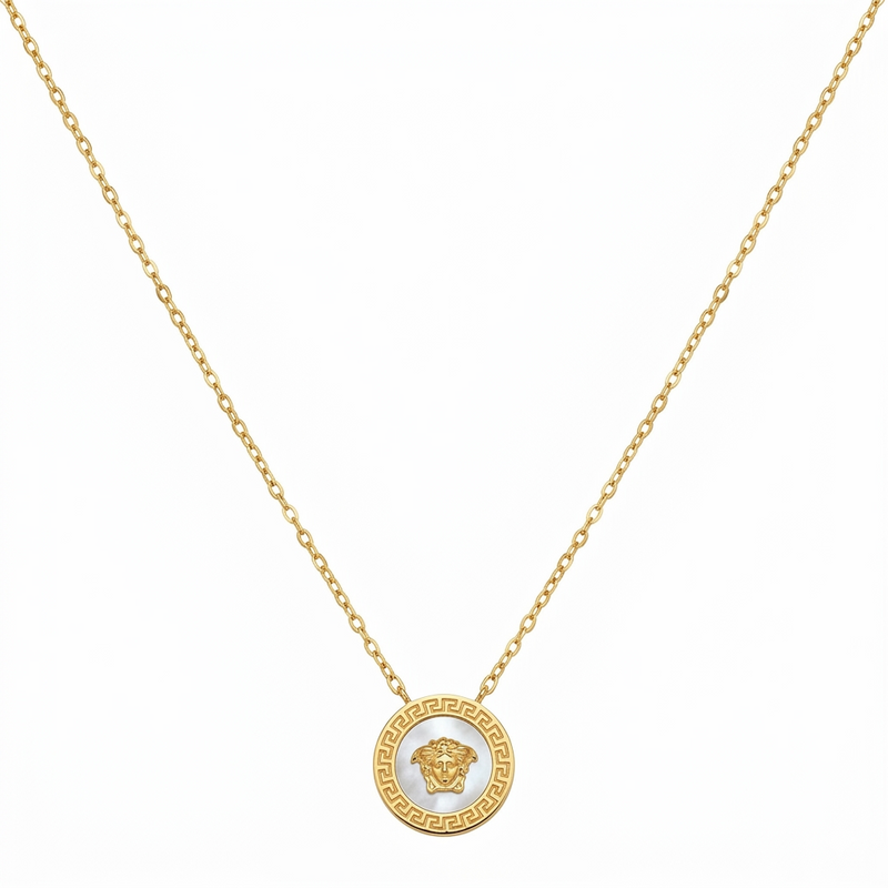 18k Gold Versace Face Necklace - ad collection - Embellish Gold Jewelry & Diamond