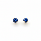 18k Gold Zircon Stone Earrings