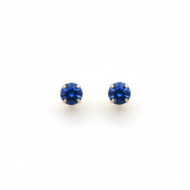 18k Gold Zircon Stone Earrings - 18k Gold Earrings - Embellish Gold