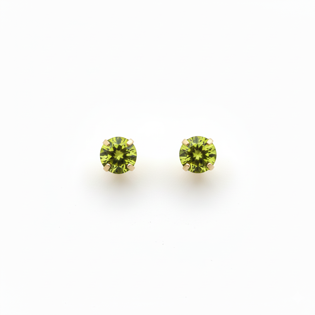 18k Gold Zircon Stone Earrings - 18k Gold Earrings - Embellish Gold