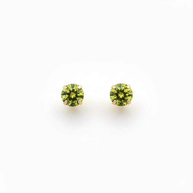 18k Gold Zircon Stone Earrings - 18k Gold Earrings - Embellish Gold