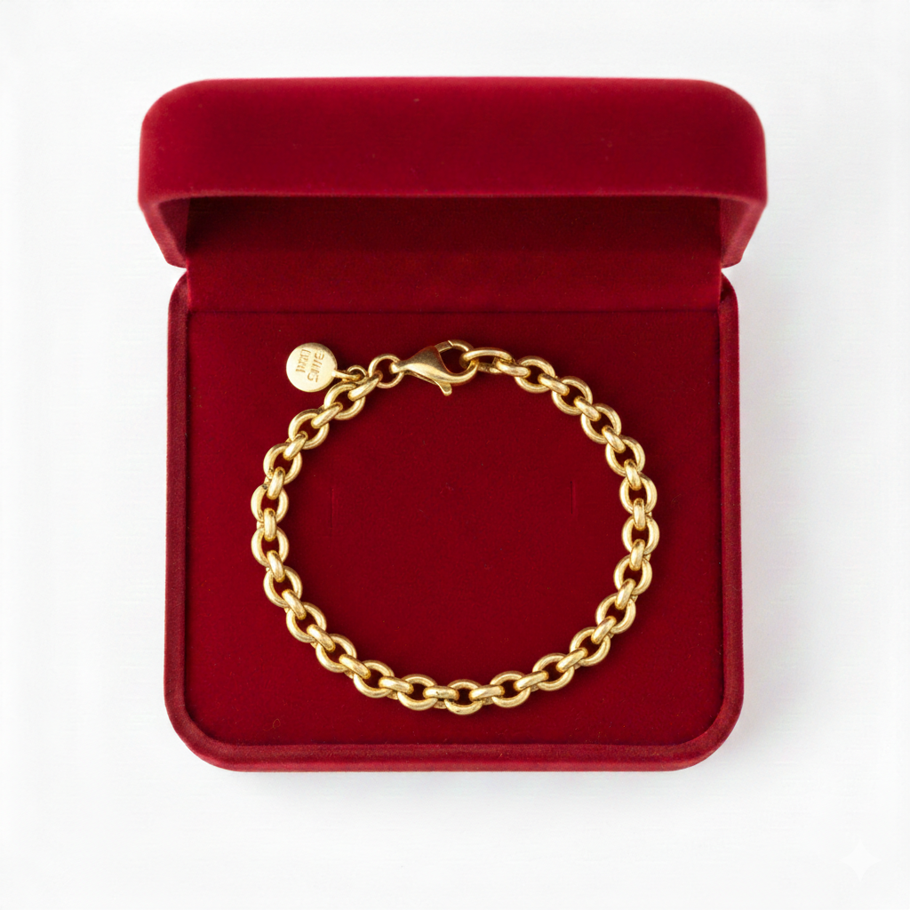 18k Gold Rolo Bracelet - Best Seller - Embellish Gold Jewelry & Diamond