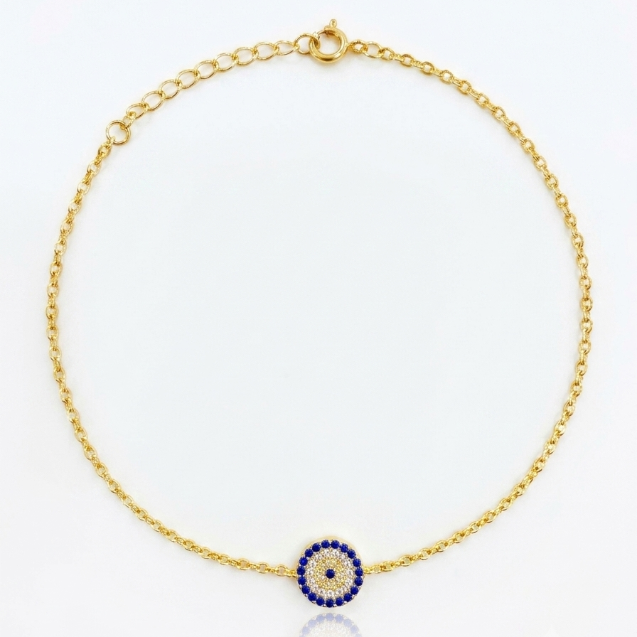 925 Silver Blue Dotted Bracelet - 925 Silver Bracelet - Embellish Gold Jewelry & Diamond